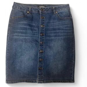 D. Jeans Dark Wash Blue Denim Skirt